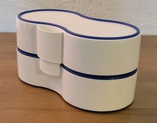 Tupperware Bad-Serie Oceano 2 Aufbewahrungsschalen, weiß blau.