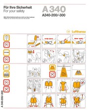 Safety Card / Lufthansa /