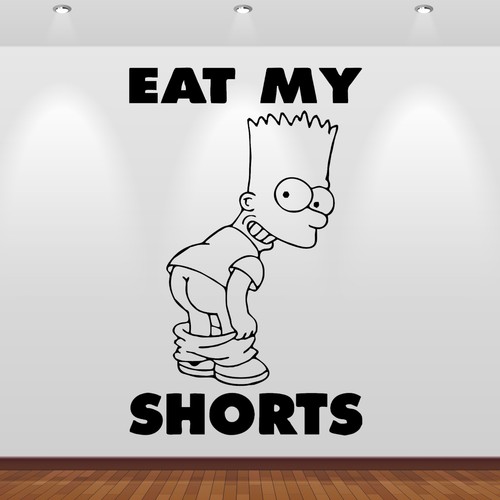 Wandtattoo bart simpson eat - bart,