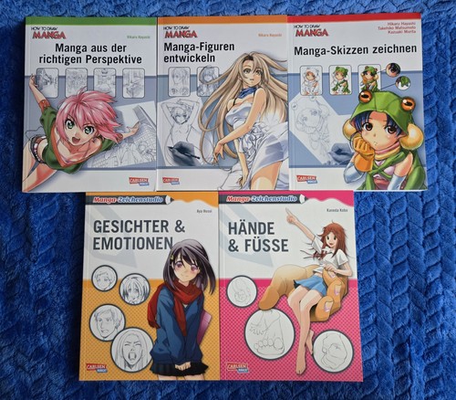 Manga zeichenbücher set - zeichenbücher, |