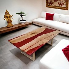 Rote Epoxidharz River Holz