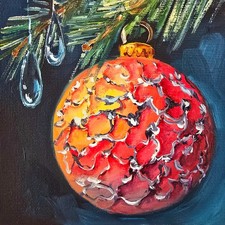 Rote Weihnachtskugel