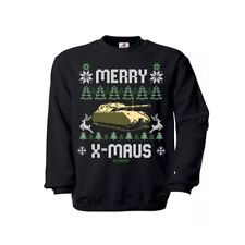 Pulli Merry X-MAUS Tank Ugly Panzer sweater Weinachten Gamer VIII #43386