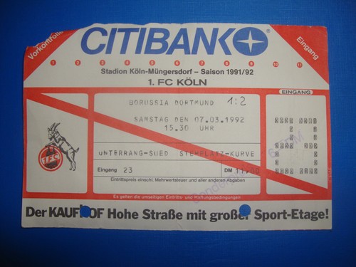 Ticket fc köln - 1., bvb