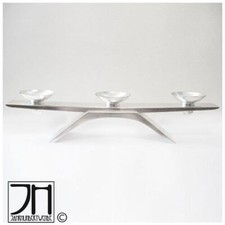 WMF Kerzenleuchter Metall versilbert 70er Jahre 