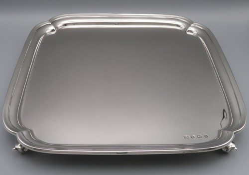 Tablett salver 925er - -,