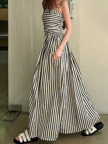 Damen-Off-Shoulder-Streifenkle