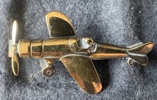 Krawattennadel Flugzeug Quinn Vergoldet 925 Silber Tie Clip  Airplane Edel