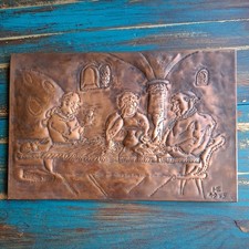 Reliefbild Kupfer Mönche