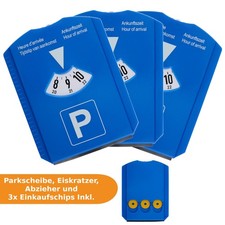 3x Parkscheibe Parkuhr