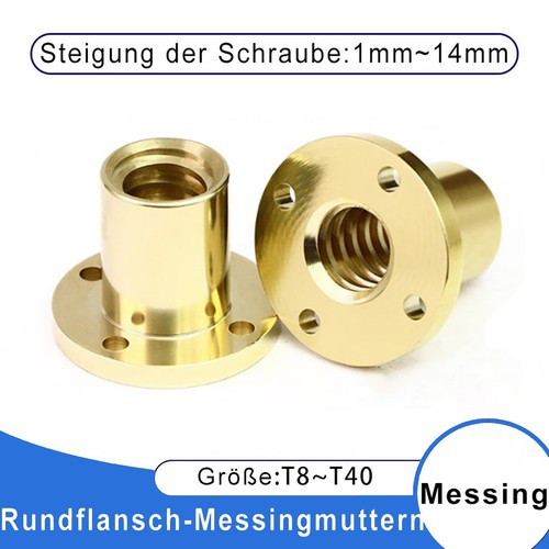 Messing trapezgewindemutter - trapezgewindemutter, t8