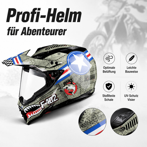 Shark f102 crosshelm - de+,