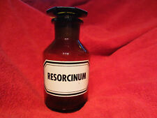 Apothekerflasche Gift, Resorcinum , Medizinflasche, Laborflasche, Standgefäß