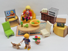 Familie im Wohnzimmer +Zubehör + Möbel Wohnen + Einrichtung Figur  Playmobil