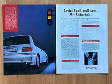 Toyota Corolla GT 16V Oldtimer Original 1985 Vintage Advert Werbung Reklame