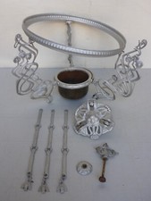 Teile von alte Decken- Petroleumlampe Hängelampe Jugendstil Gründerzeit Metall