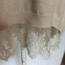 Strickkleid Tunika Beige