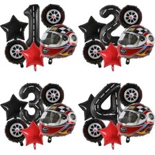 6er set racing folienballon - set,
