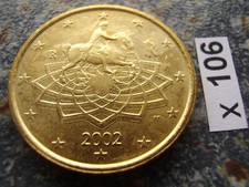 Italien 50 Euro Cent 2002 Stempelfehler KM#215 unc. Fehlprägung Verprägung error
