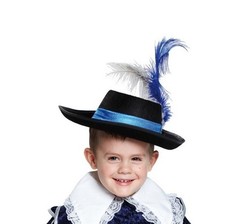 Schwarzer musketier kinder - schwarzer,