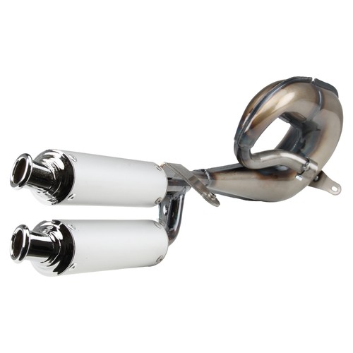 Auspuff racing twin mit doppel - auspuff,
