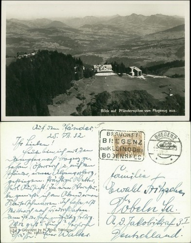 Ansichtskarte bregenz luftbild - bregenz,