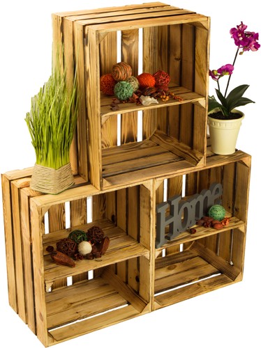 3er set obstkistenregal - 3er,