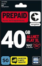 VIP 0151 238 933 12 Congstar Allnet XL✔40 GB Datenvol. ✔ (V200)