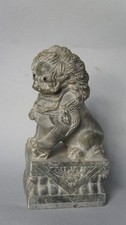 Asien China Löwe Figur Skulptur antik alt Speckstein Foo Dog Statue