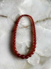 Vintage-Bernsteinkette Butterscotch-Honig-Oliven 69g 60cm