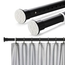 Edelstahls Gardinenstange ohne Bohren belastbare Klemmstange Teleskopstange