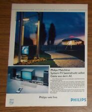 Seltene Werbung vintage PHILIPS MATCHLINE SYSTEM-TV Videorecorder 1986