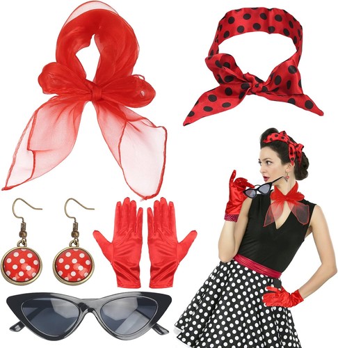 5tlg rockabilly accessoires - 5tlg,
