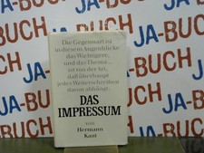 Das Impressum Kant, Hermann