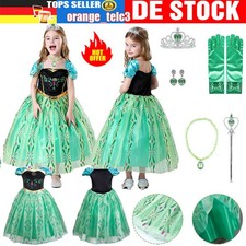 Eiskönigin Elsa Anna Prinzessin Kleider Kostüm Karneval Fasching Kinder Mädchen~