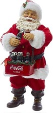 Coca-Cola Weihnachtsmann mit Cola-Flaschen, Dekofigur, ca. 25,4 cm