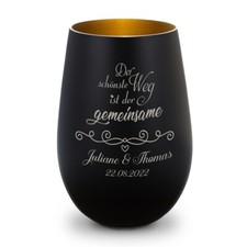 Windlicht mit Gravur - "Der