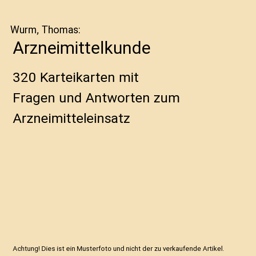 Arzneimittelkunde 320 - arzneimittelkunde:,