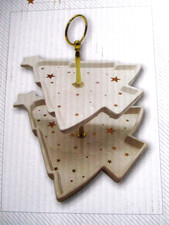 Etagere Tannenbaum weiß 2 stöckig