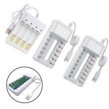 8 Slot Akku Ladeger?t mit Schnellladung f��r AA AAA Batterien