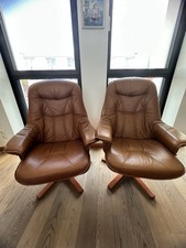 Set aus 2 Sesseln aus echtem