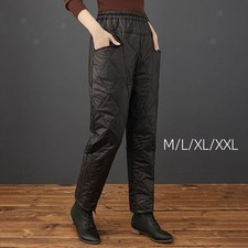 Damen Winter Warm Puffer Daunenhose Kompression Schneehose Utility Skihose