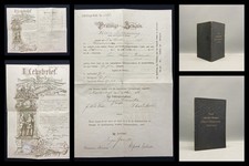 Innung des Barbier-, Friseur- und Perückeninnung Urkundendruck m. Unterschriften