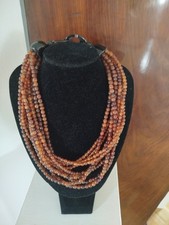 10 Reihige Bernstein Kette mit Hornverschluss Gerda Lynggaard 55 cm