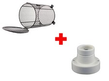 Lampenschutzkorb Komplett Set - Schutzkorb Fassung & Zuleitung - Ø 12x16cm