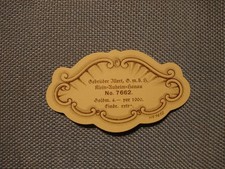 Vintage Wine Label Bottle Neck