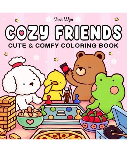 Cozy friends coloring book - cozy, friends: