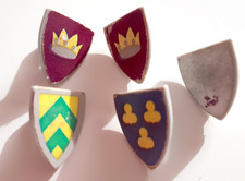 Lego® 5x Schilde Konvolut alt hellgrau Ritter Burg aus 375, Rarität, 3846pb011eu