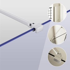 Stabilisierungsstange Dusche Stabilisator 50cm Duschwand Wandhalterung 6-8mm