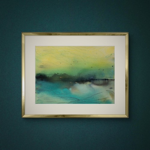 Original aquarell bild - aquarell,